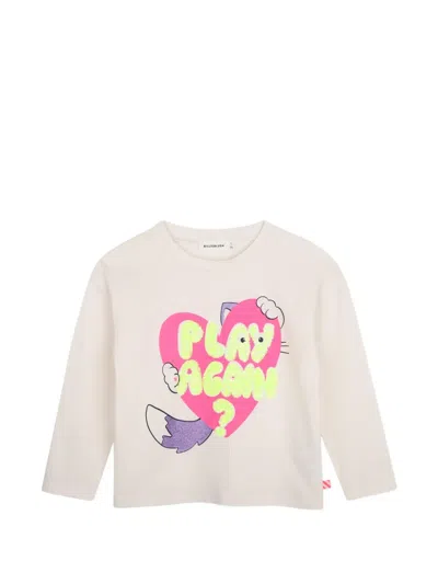 Billieblush Kids' Graphic-print T-shirt In Neutral