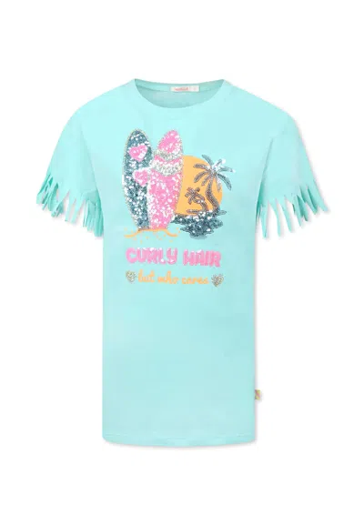 Billieblush Kids' Green Dress For Girl With Surfboards