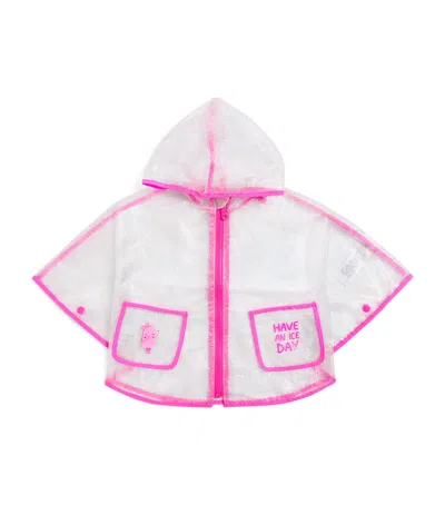 Billieblush Kids' Have An Ice Day Print Rain Poncho In Clear
