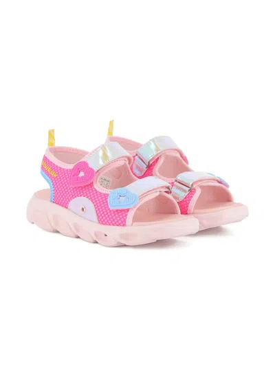 Billieblush Kids' Heart-appliqué Sandals In Pink