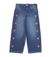 Billieblush Heart-embroidered Jeans In Blue