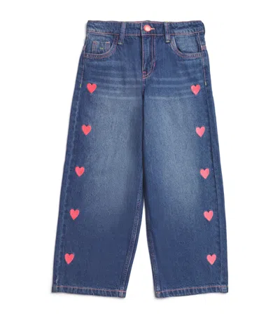 Billieblush Kids' Heart-detail Jeans In Blue