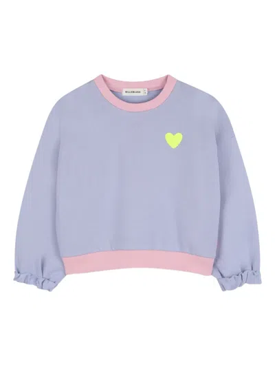 Billieblush Kids' Heart-detail Sweatshirt In Purple