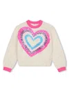 Billieblush Heart-embellished Jumper In Neutrals