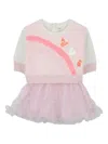Billieblush Heart-embellished Knitted Dress In Pink