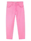 Billieblush Heart-embroidered Jeans In Pink