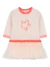 Billieblush Heart-motif Knitted Dress In Pink