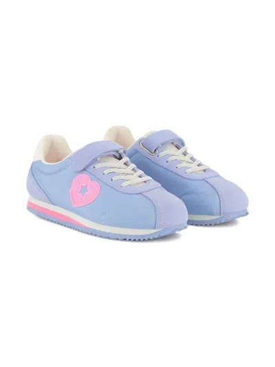 Billieblush Kids' Heart-patch Sneakers In Blue