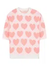 Billieblush Heart-pattern Long-sleeve Dress In Pink