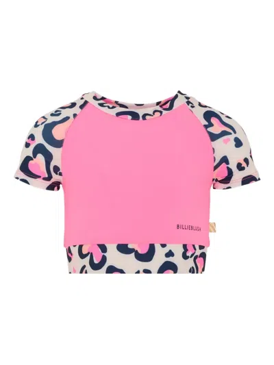 Billieblush Heart-print Crop Top In Multi