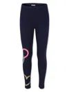 Billieblush Blue Leggings For Girl With Hearts In Blue