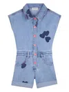 Billieblush Heart-print Playsuit In Blue