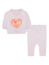 Billieblush Heart-print Sweatshirt And Trousers Set In Pink