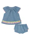 Billieblush Heart-print Tunic Set (set Of Two) In Blue