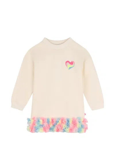 Billieblush Kids' Heart-motif Casual Dress In Neutral