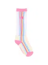 Billieblush Heart-motif Striped Socks In Multi