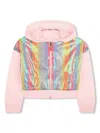 Billieblush Sequin-embellished Hoodie In X Pink Pale