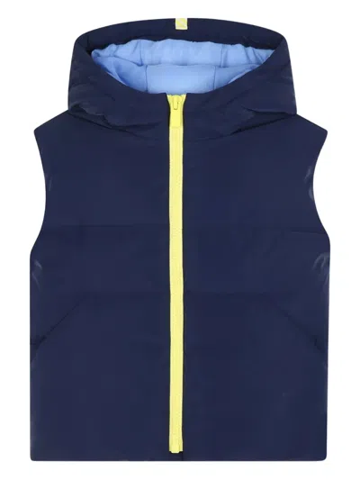 Billieblush Hooded Puffer Gilet In Multi