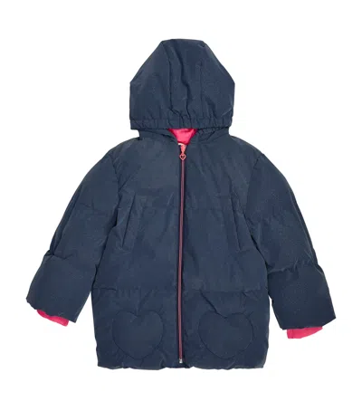 Billieblush Kids' Hooded Puffer Jacket In Blue