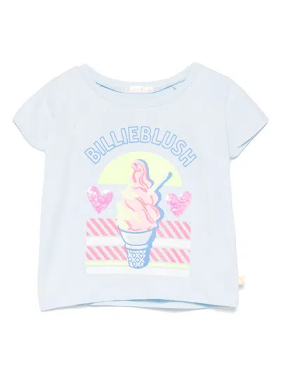 Billieblush Kids' Ice-cream Print T-shirt In Blue