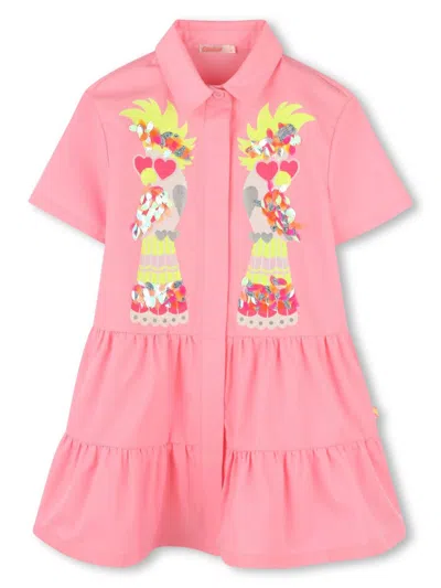 Billieblush Kids' Illustration-print Dress In Pink