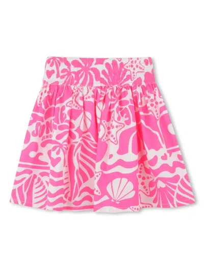 Billieblush Illustration-print Skirt In 粉色