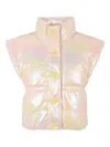 Billieblush Iridescent Quilted Gilet In Neutral