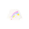 Billieblush Ivory T-shirt For Baby Girl With Rainbow In Ivory