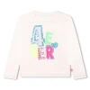 Billieblush Ivory T-shirt For Girl With Writing In Ivory