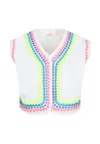 Billieblush Embroidered-motif Waistcoat In Ivory