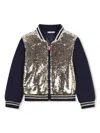 Billieblush Sequin-embellished Bomber Jacket In Golden