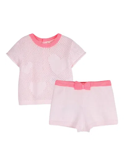 Billieblush Babies' Knitted Shorts Set In Pink