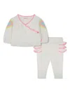 Billieblush Knitted Trousers Set In Neutrals