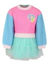 Billieblush Colorful Dress For Girl With Writing In 粉色