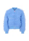Billieblush Light Blue Bomber Jacket For Girl In Blue