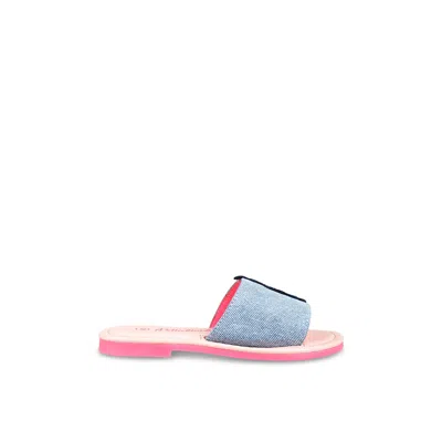 Billieblush Kids' Light Blue Slippers For Girl With Unicorn In Multicolor