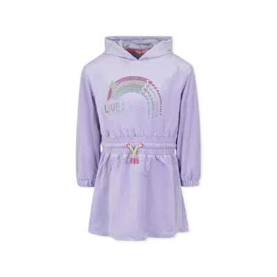 Billieblush Kids' Lilac Dress For Girl With Rainbow