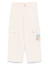 Billieblush Logo-appliqué Trousers In Neutrals