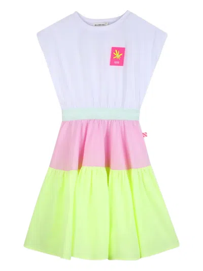 Billieblush Kids' Logo-patch Dress In Multi