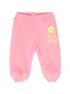 Billieblush Logo-print Cotton Track Pants In 粉色