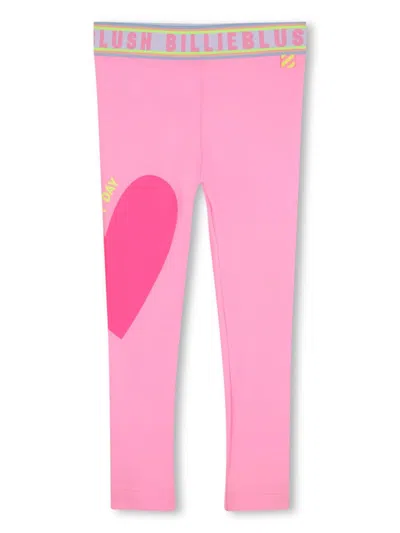 Billieblush Kids' Logo-waistband Leggigns In Pink