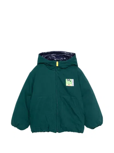 Billieblush Kids' Logo-patch Hooded Jacket In Green