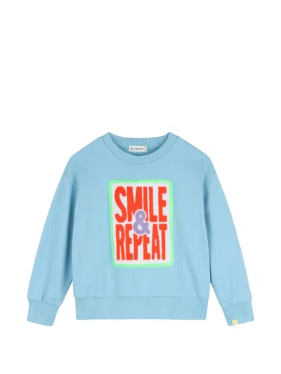 Billieblush Kids' Logo-patch Sweater In Blue