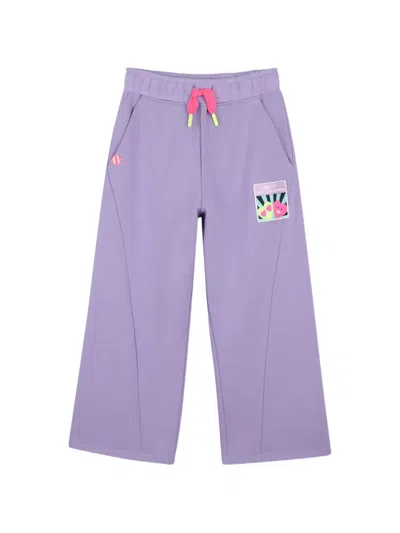 Billieblush Kids' Logo-patch Track Pants In Purple