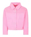Billieblush Long-sleeved Denim Jacket In Pink