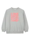 Billieblush Love Slogan Sweatshirt In Gray