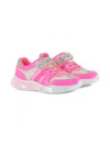 Billieblush Mesh-panelled Sneakers In Pink