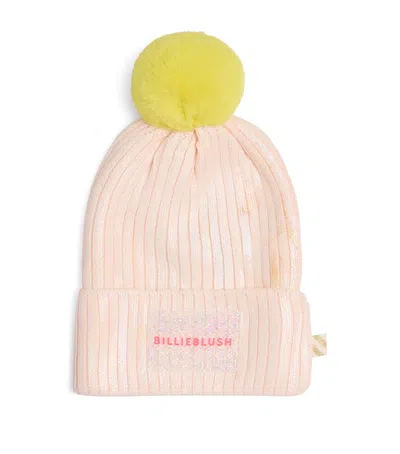 Billieblush Kids' Metallic Beanie In Pink