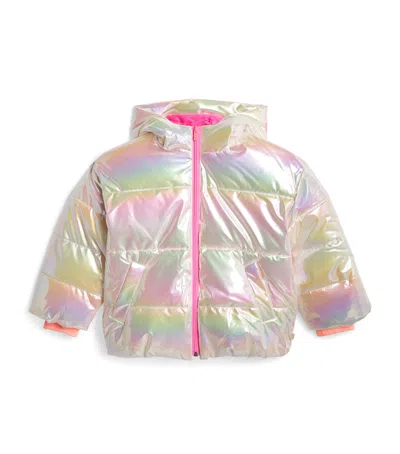 Billieblush Kids' Metallic Puffer Jacket In Multi
