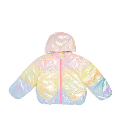 BILLIEBLUSH METALLIC STRIPE PUFFER JACKET